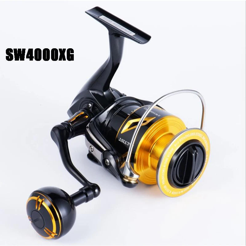 Full Metal Saltwater Spinning Jigging Reel – Heavy Duty Ocean Fishing Reel with 35KG Drag