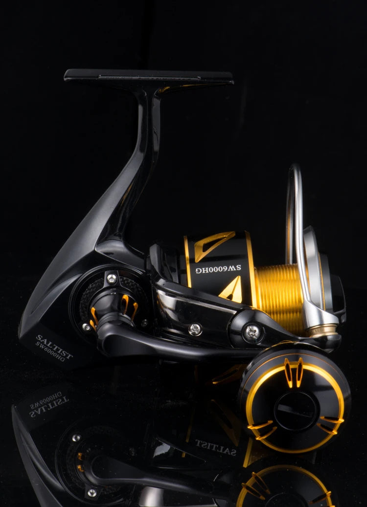 Full Metal Saltwater Spinning Jigging Reel – Heavy Duty Ocean Fishing Reel with 35KG Drag