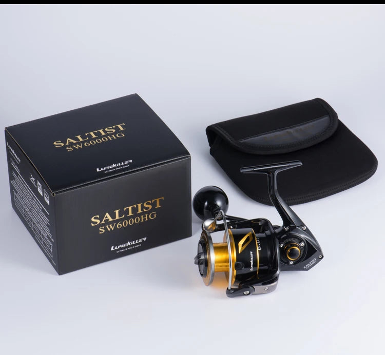 Full Metal Saltwater Spinning Jigging Reel – Heavy Duty Ocean Fishing Reel with 35KG Drag