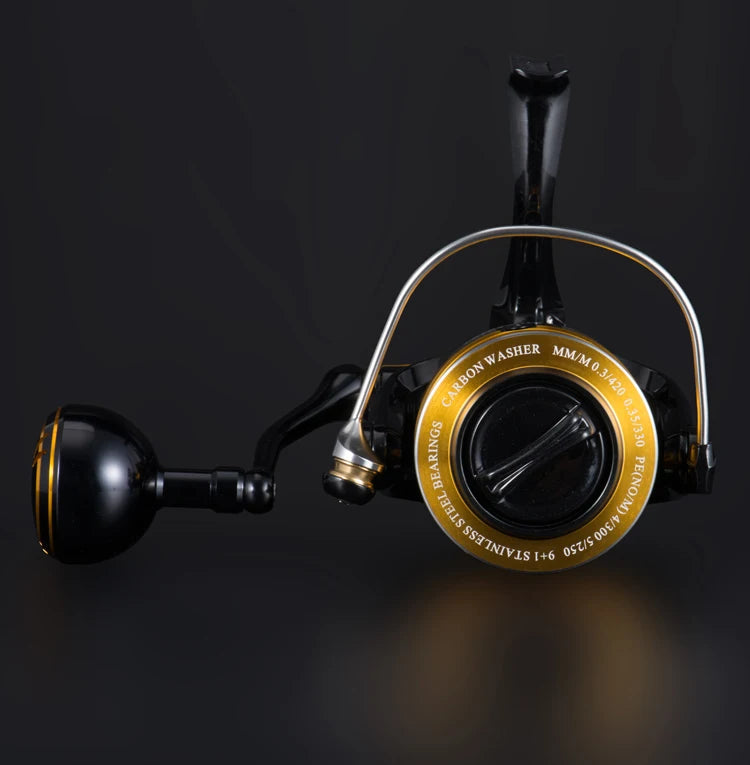 Full Metal Saltwater Spinning Jigging Reel – Heavy Duty Ocean Fishing Reel with 35KG Drag