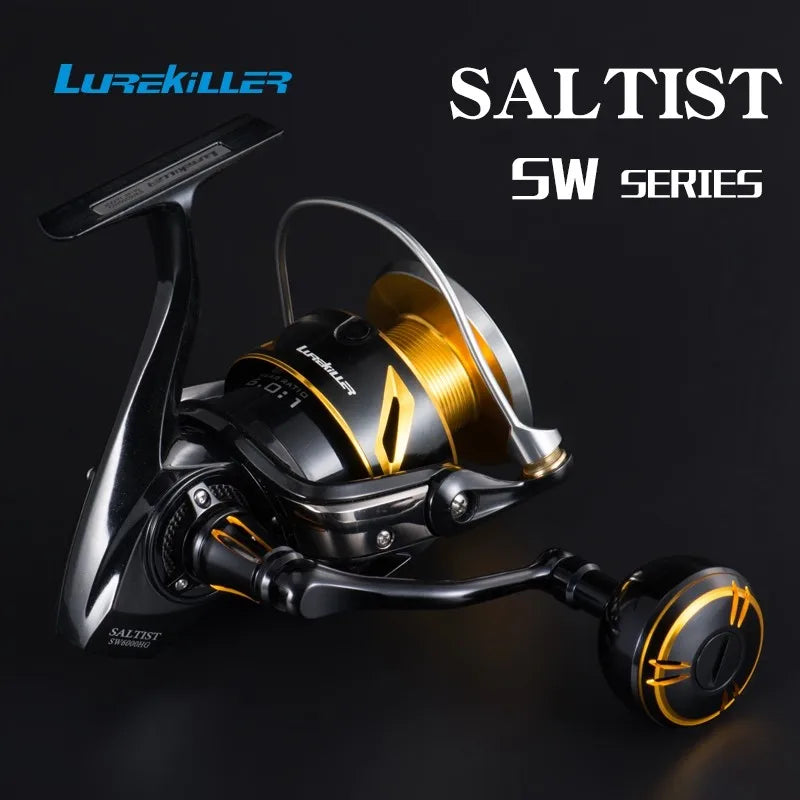 Full Metal Saltwater Spinning Jigging Reel – Heavy Duty Ocean Fishing Reel with 35KG Drag