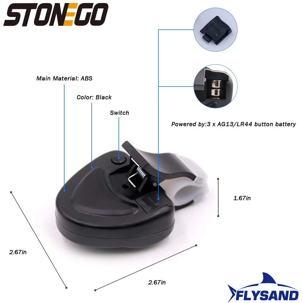 Electronic Fishing Bite Alarm – Loud LED Buzzer Indicator for Day & Night Fishing