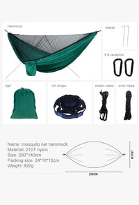 Camping Hammock with Mosquito Net & Rain Fly