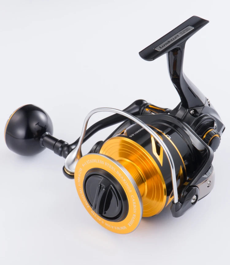 Full Metal Saltwater Spinning Jigging Reel – Heavy Duty Ocean Fishing Reel with 35KG Drag