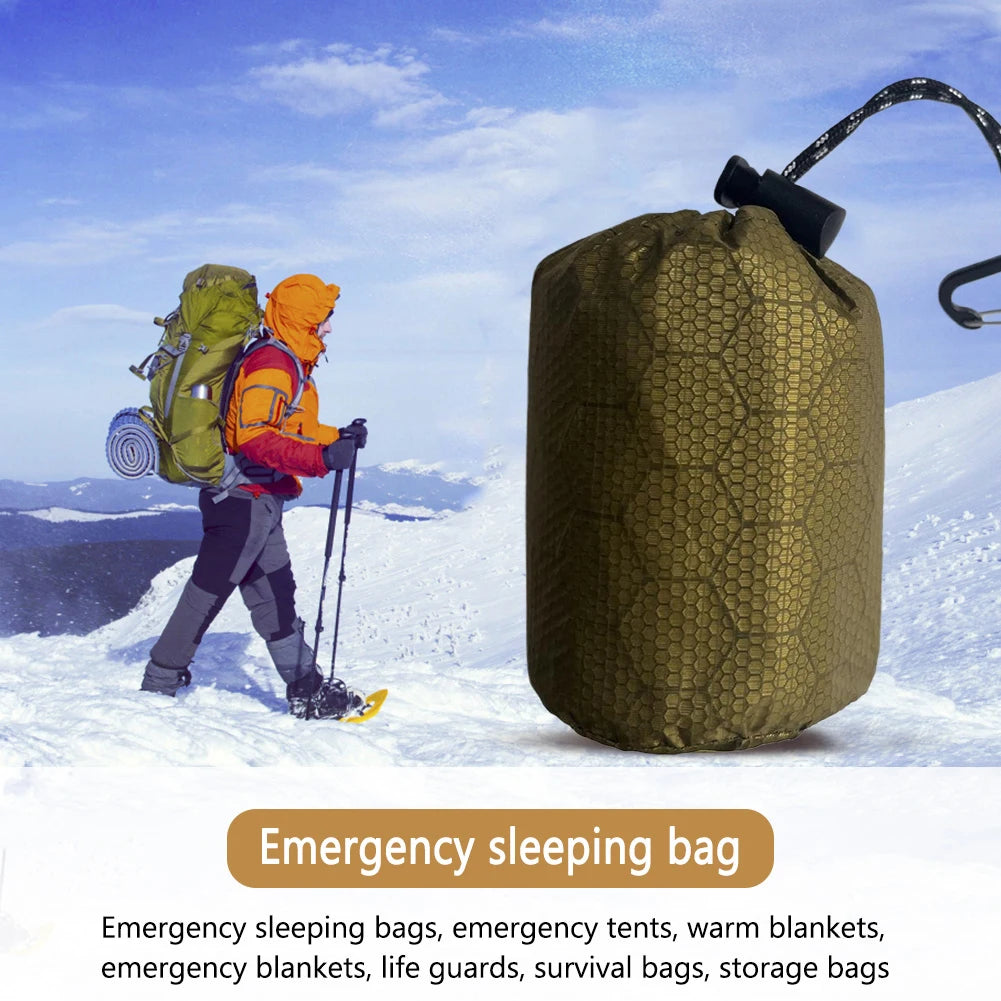 Waterproof Thermal Emergency Sleeping Bag - Portable Survival Bivy Sack