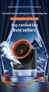 TINSOL Mini Mist Cooling Fan – 360° Adjustable Ice-Cool Humidifier Air Circulator