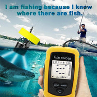 Alarm 100M Portable Sonar Fish Finders 45 degrees Sonar Coverage Echo Sounder Alarm Transducer Lake Sea Fishing