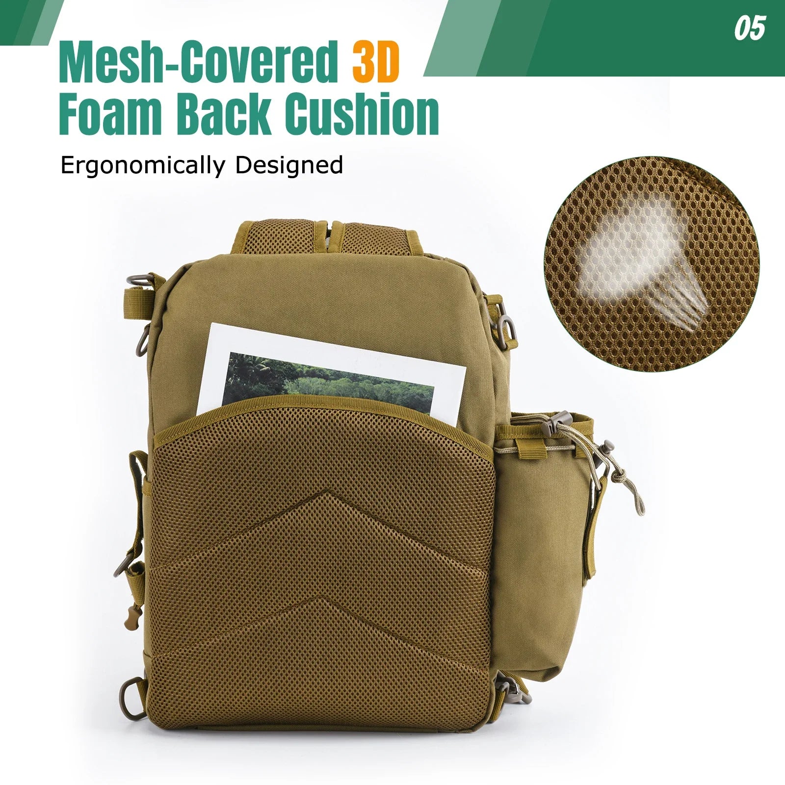 Goture Outdoor Fishing Backpack Large Capacity Waterproof Tackle Bag for Hiking Camping Cycling Multifunction Fishing Tackle Bag