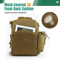 Goture Outdoor Fishing Backpack Large Capacity Waterproof Tackle Bag for Hiking Camping Cycling Multifunction Fishing Tackle Bag