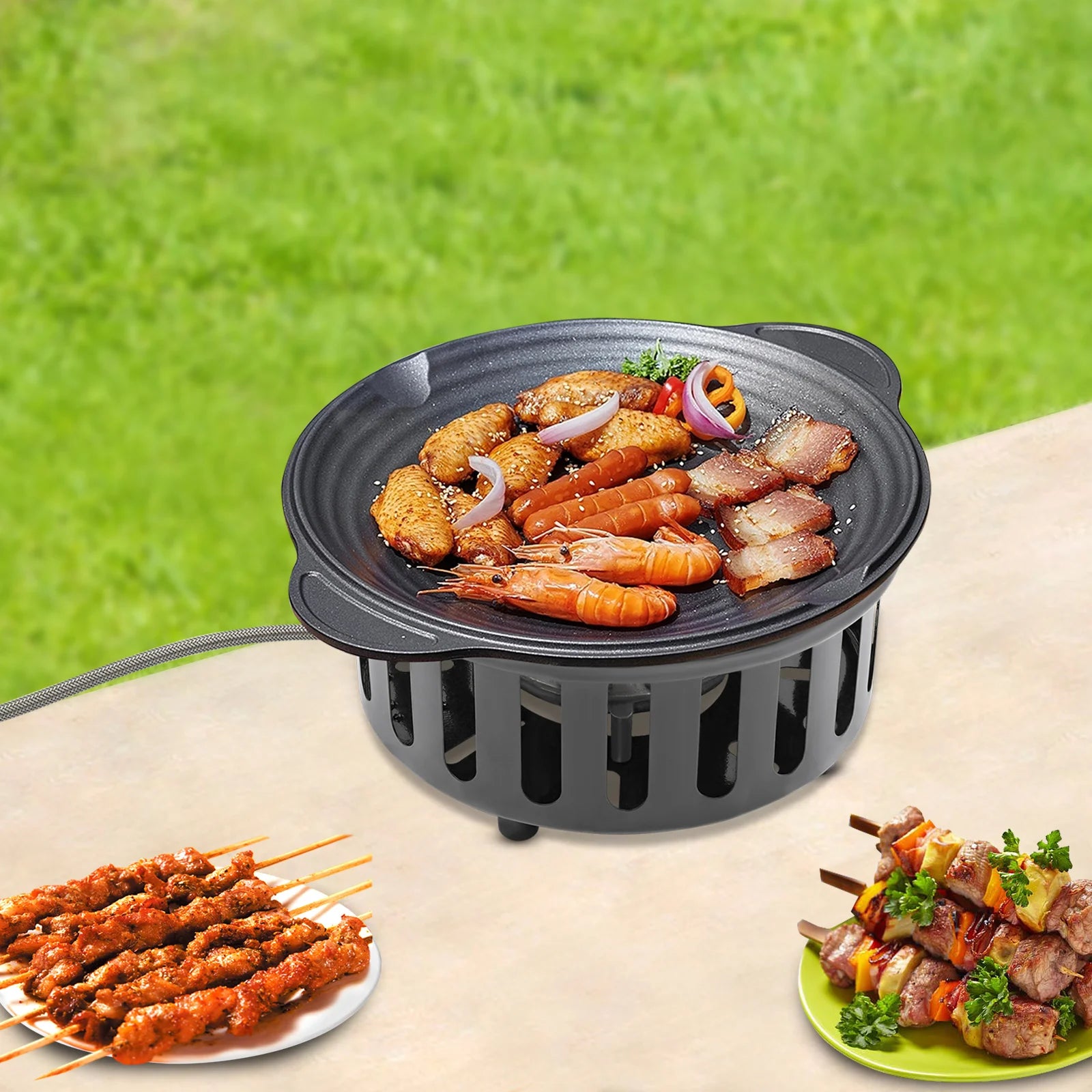 7-Core Camping Stove 21000W High-Power with Electronic Ignition