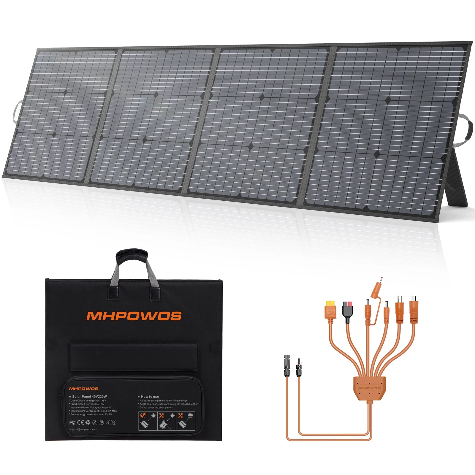 220W Foldable Solar Panel Charger for Power Stations