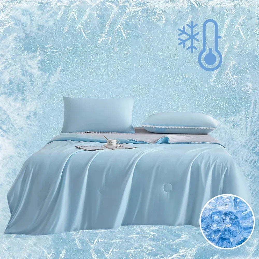 Cooling Blanket for Hot Sleepers – Double Sided Lightweight Summer Quilt, Soft Breathable Air Condition Comforter