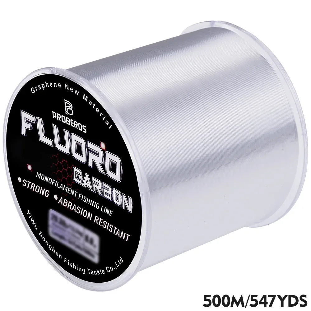 Fluorocarbon Fishing Line – High Abrasion Resistant Monofilament Fishing Wire (100M-500M)