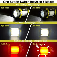 1000LM Rechargeable LED Camping Light - 6 Modes Power Bank