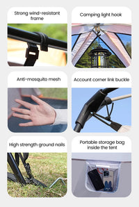 Upgraded 4 Season Camping Tent 3-12 Person Waterproof Windproof Double Layer 2 Room Family Outdoor Backpacking Equipment