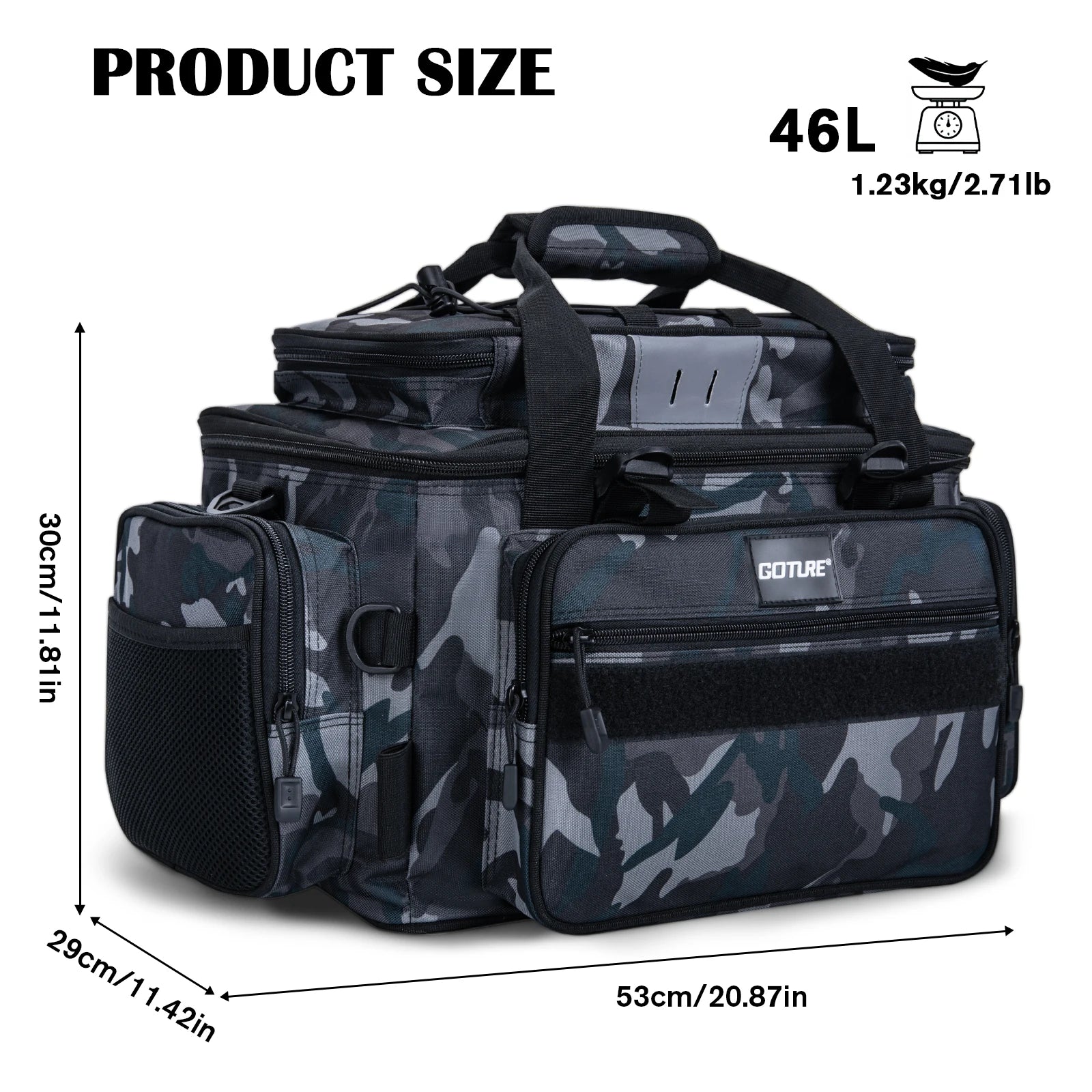 Heavy Duty Waterproof Fishing Tackle Backpack – Large Capacity Outdoor Fishing Storage Bag