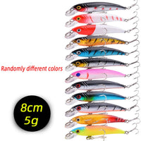 3/5/8Pcs Minnow Fishing Lure Set – High-Quality Wobble Bait