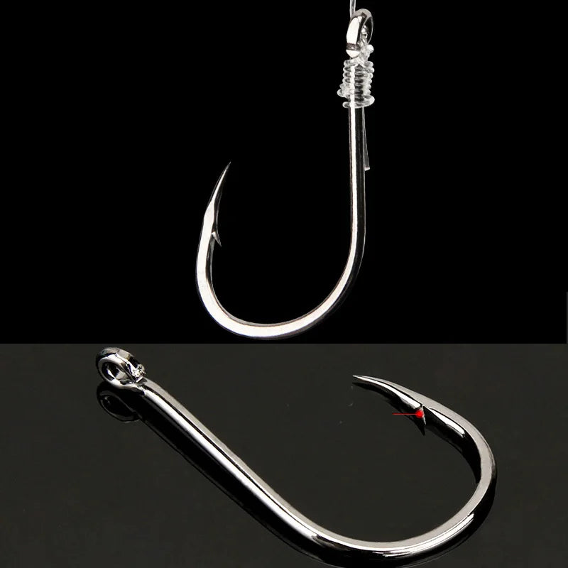 Heavy Duty Fishing Hooks Set – High Carbon Steel Barbed Fishhooks with Storage Box