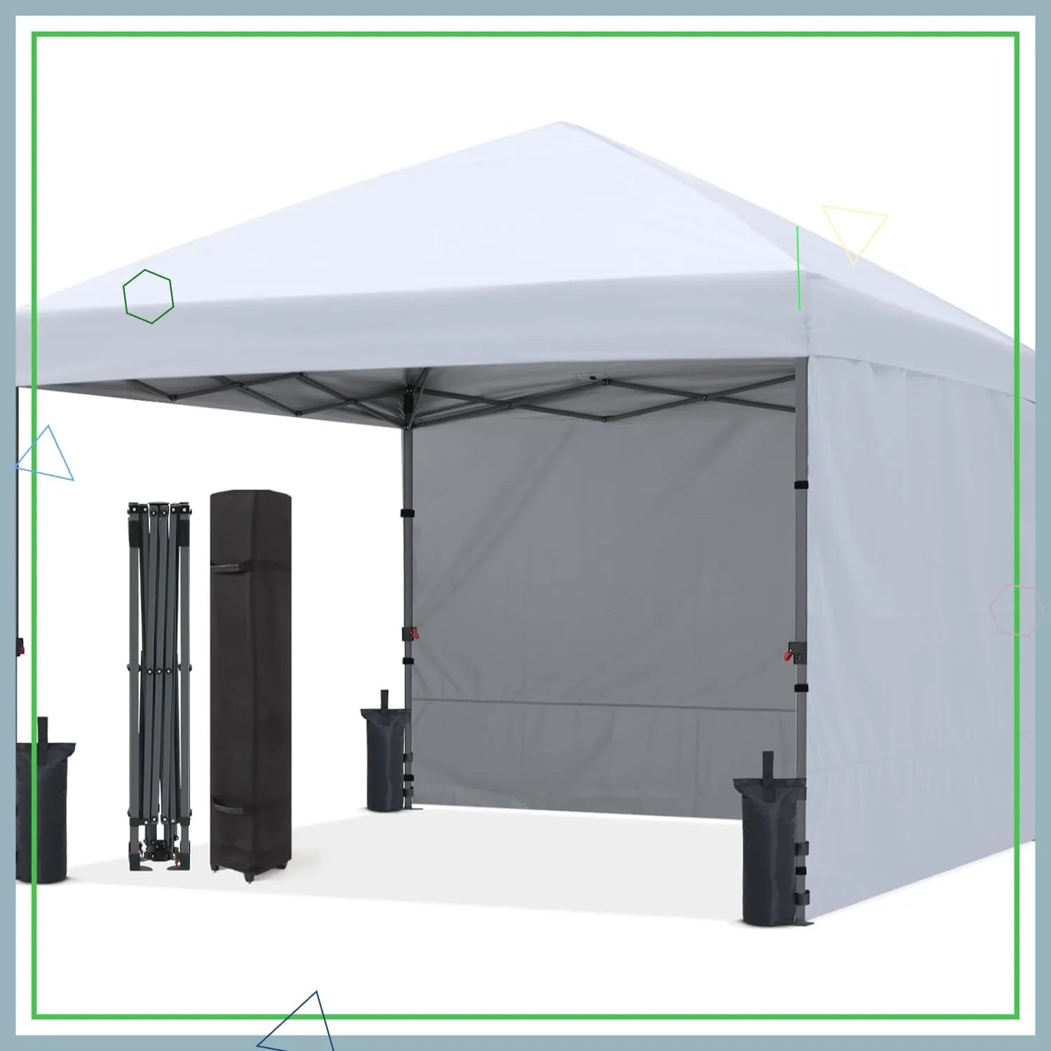 10x10 Pop Up Canopy Tent with Sidewalls