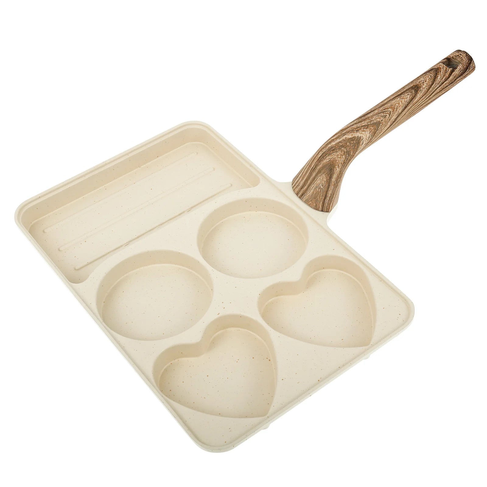 5in1 Frying Pan Multifunctional Egg Frying Pan 5Compartment Easy Cleaning Nonstick Cooking Pots for Cooking Kitchens Accessories