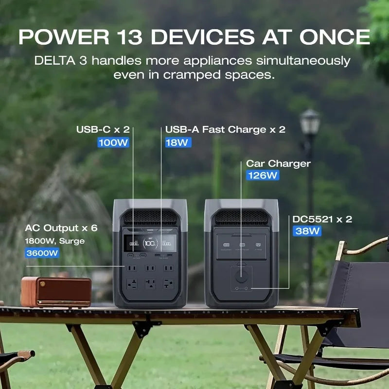 1024Wh Portable Power Station 1800W Solar Generator