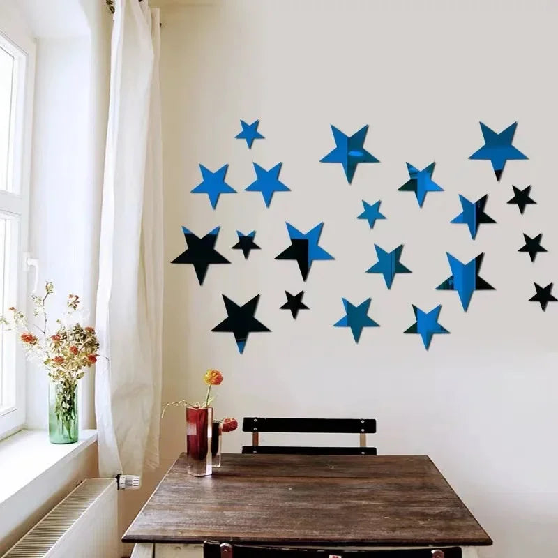 Star Mirror Wall Stickers - DIY Home Décor