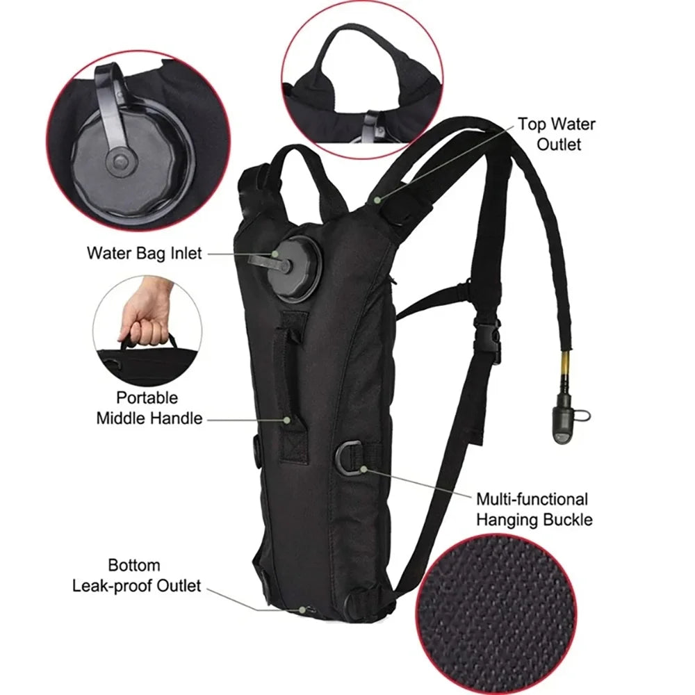 Hydration Backpack with Water Bladder for Hiking & Cycling
