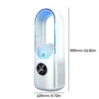 Portable Mini Air Cooler Fan – USB Bladeless Cooling Fan with 6 Speeds & Timer