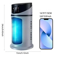 Portable USB Mist Cooling Fan – Bladeless Desktop Humidifier Fan with Timer
