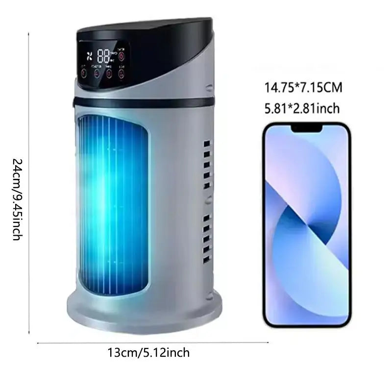 Portable USB Mist Cooling Fan – Bladeless Desktop Humidifier Fan with Timer