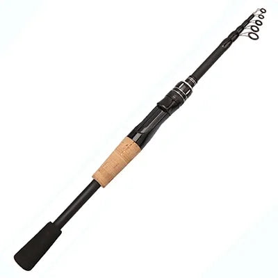 Ultra Lightweight Telescopic Baitcasting Fishing Rod – Carbon Fiber Spinning & Casting Rod with Wooden Handle