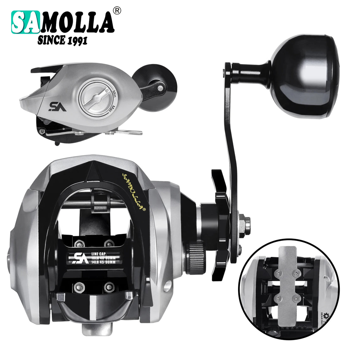 Heavy Duty Saltwater Baitcasting Fishing Reel – Waterproof 15KG Drag Fishing Reel