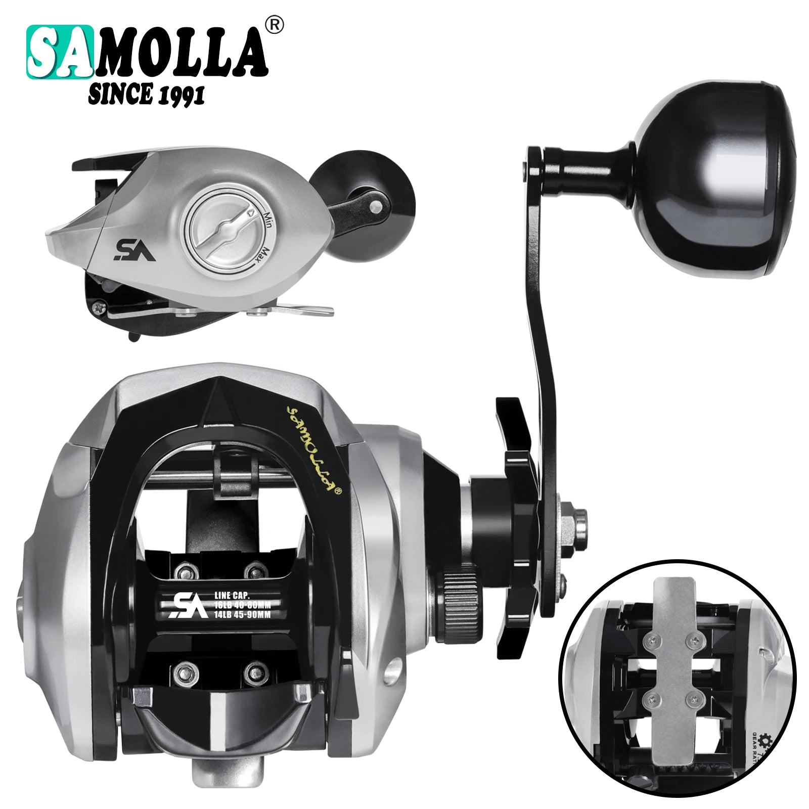 Heavy Duty Saltwater Baitcasting Fishing Reel – Waterproof 15KG Drag Fishing Reel