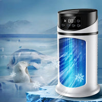 Portable USB Mist Cooling Fan – Bladeless Desktop Humidifier Fan with Timer