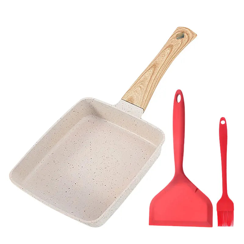 Japanese Tamagoyaki Pan – Nonstick Rectangular Omelette & Egg Roll Pan with Detachable Handle
