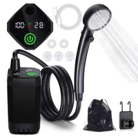 Outdoor Portable Camping Shower – 6000mAh Rechargeable LED Display