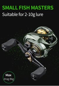Ultra Smooth Baitcasting Fishing Reel – High Speed 7.2:1 Gear Ratio Reel for Bass Fishing