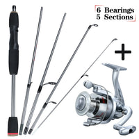 Heavy Duty Carbon Fiber Fishing Rod Combo – Portable Spinning Rod & Reel Set with Accessories