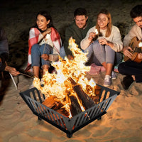 25 Inch Outdoor Fire Pit Wood Burning Campfire Pit