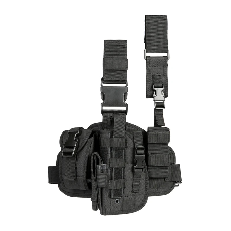 Tactical Leg Gun Holster with Phone Pocket for Hunting Gear