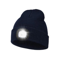 Unisex LED Knitted Beanie Hat | USB Rechargeable Headlamp Winter Warm Hat for Night Activities