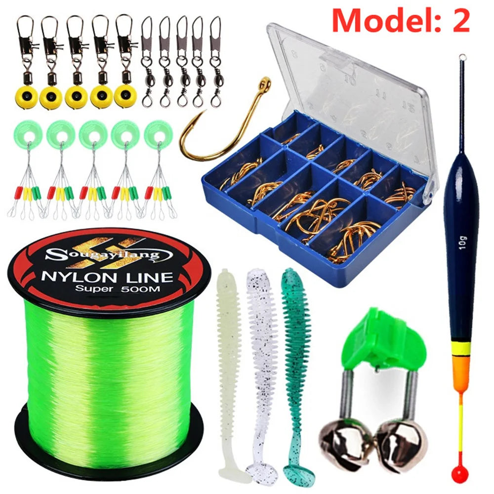 Heavy Duty Carbon Fiber Spinning Fishing Combo – Rod, Reel, Line & Accessories Set