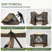 12x12 Pop Up Gazebo Screen Tent Outdoor Shelter