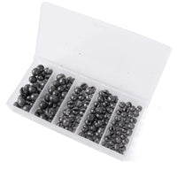 120PCS Fishing Lead Weights Set – Heavy Duty Open Round Sinkers for Raft & Sea Fishing