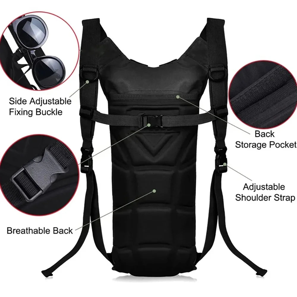 Hydration Backpack with Water Bladder for Hiking & Cycling