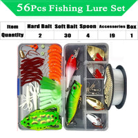 Fishing Lure Kit with Tackle Box for Bass & Pike