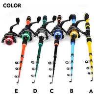 Portable Glass Fiber Telescopic Fishing Rod – Heavy Duty Baitcasting Fishing Pole