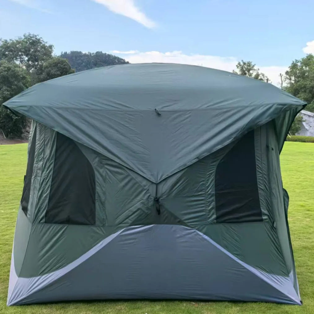 Semi-automatic Four-corner Double-layer Bubble Tent, Rainproof, Large Space, Portable, All-season, Quick Setup, Outdoor Camping