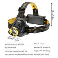 LED Headlamp USB Rechargeable 90° Adjustable for Camping & Hiking