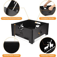 25 Inch Outdoor Fire Pit Wood Burning Campfire Pit